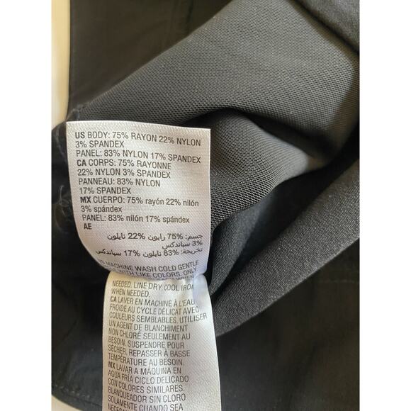 Alfani Womens Black Tummy Control Skinny Stretch Pants Business Size 14S - Picture 8 of 10